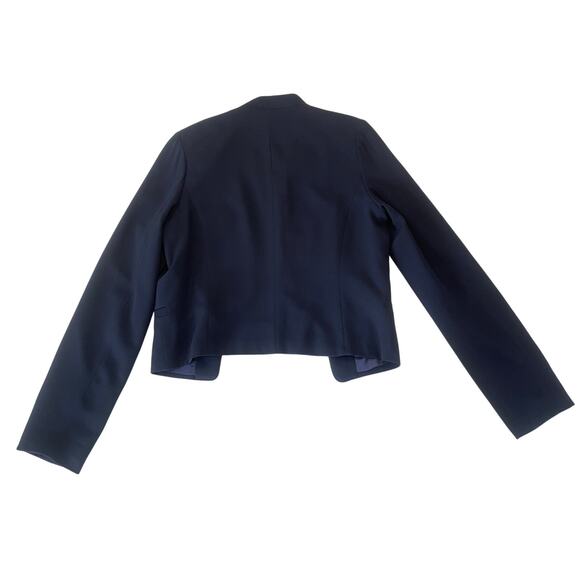 Aryn K Navy Blue Tuxedo Jacket Blazer Shoulder Pads - Size Women's Medium - Picture 7 of 8